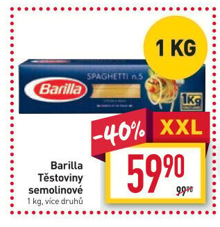 Těstoviny semolinové Barilla