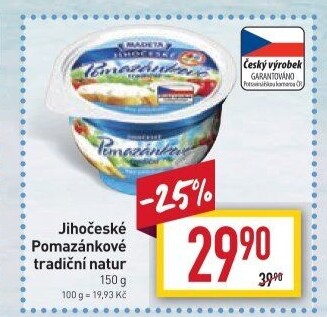 Tradiční pomazánkové Jihočeské Madeta