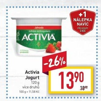 Jogurt ochucený Activia Danone