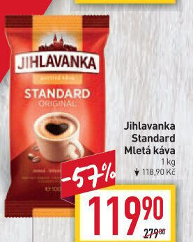 Mletá káva Standard Jihlavanka