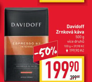 Zrnkové kávy Davidoff