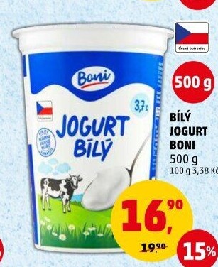 Bílý jogurt Boni
