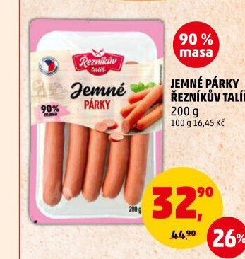 Párky jemné Řezníkův talíř