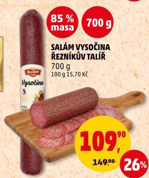 Salám Vysočina Řezníkův talíř