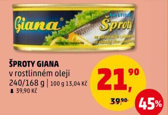 Šproty v oleji Giana