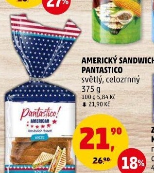 Toustový chléb American Sandwich Pantastico!