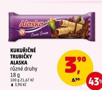 Trubičky bez lepku Alaska