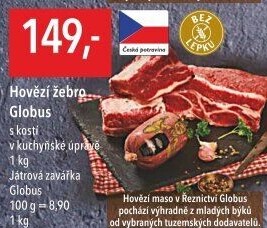 Hovězí žebra s kostí Globus