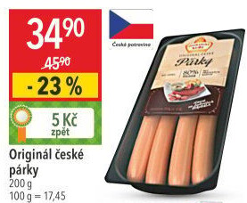 Párky české originál Vodňanské kuře