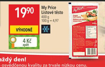 Těsto listové mražené My Price
