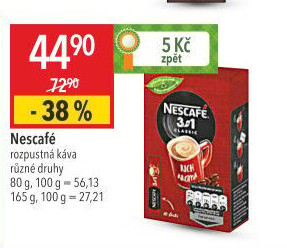 Instantní káva porcovaná Classic 3v1 Nescafé