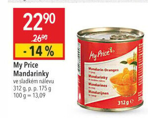 Kompot mandarinky My Price