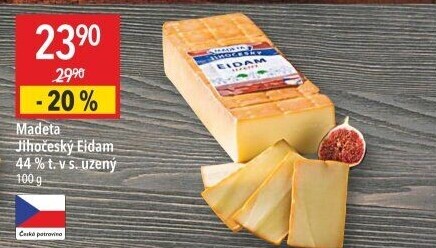Sýr Eidam uzený 44% Jihočeský Madeta