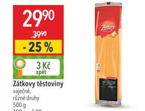 Těstoviny vaječné Zátkovy