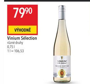 Víno Tramín červený Vinium Sélection Velké Pavlovice