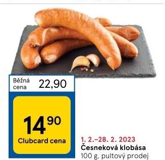 Česneková klobása