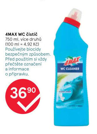 Čistič WC gelový 4Max