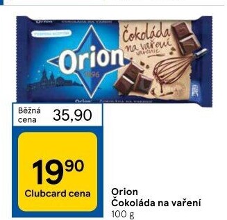 Čokoláda na vaření Orion