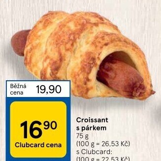 Croissant s párkem