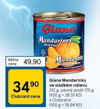 Kompot mandarinky Giana