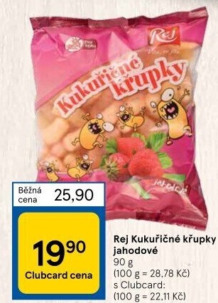 Křupky kukuřičné ochucené bez lepku Rej