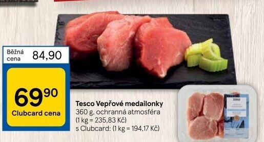 Medailonky vepřové Tesco
