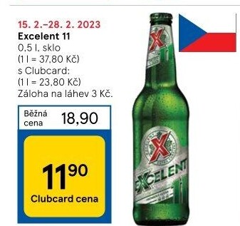 Pivo světlý ležák 11° Excelent