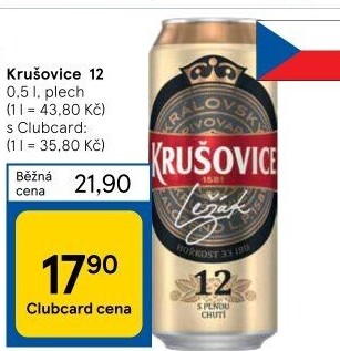 Pivo světlý ležák 12° Krušovice