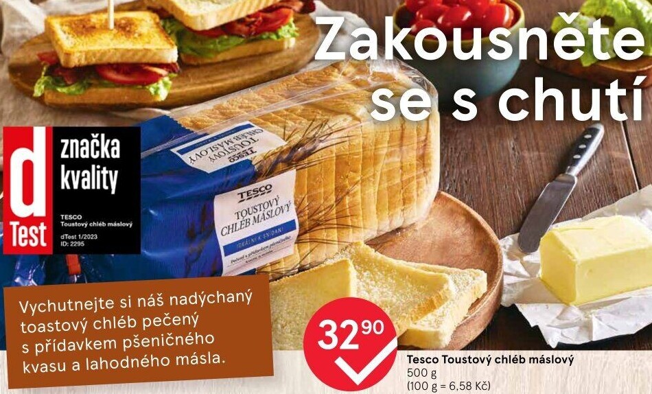 Toustový chléb Tesco