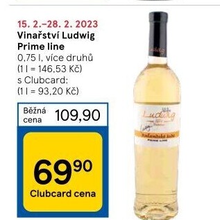 Vína Prime Line Vinařství Ludwig