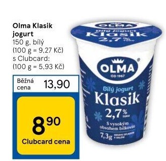 Bílý jogurt Klasik Olma