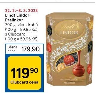 Bonboniéra Pralinky Lindor Lindt