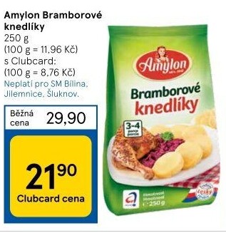 Bramborové knedlíky v prášku Amylon