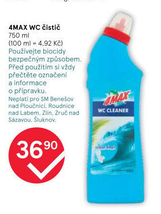 Čistič WC gelový 4Max