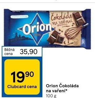 Čokoláda na vaření Orion