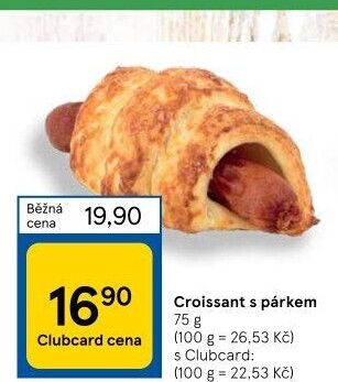 Croissant s párkem