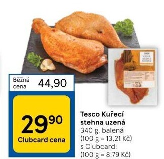 Kuřecí stehna uzená Tesco