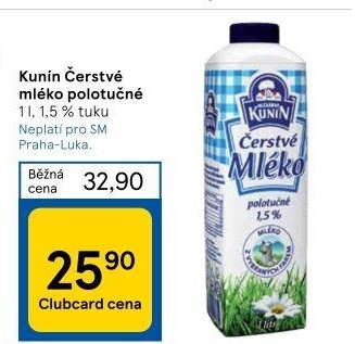 Mléko čerstvé Olma - 1,5% polotučné