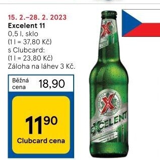 Pivo světlý ležák 11° Excelent