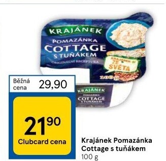 Pomazánka Cottage s tuňákem Krajánek