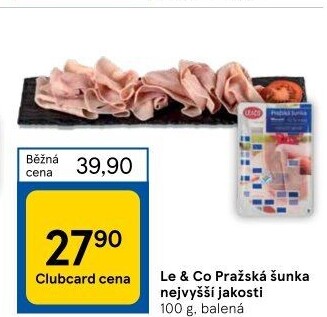 Šunka pražská nejvyšší jakosti LE&amp