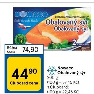 Sýr obalovaný mražený Nowaco
