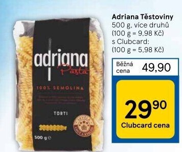 Těstoviny semolinové Adriana