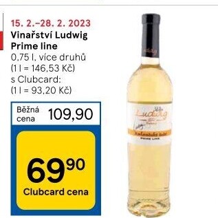 Vína Prime Line Vinařství Ludwig