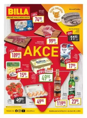 akční leták BILLA 22.2.2023-28.2.2023