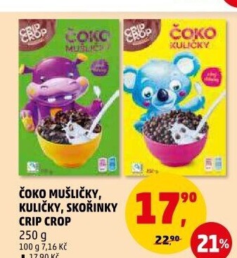 Cereálie Čokoládové kuličky Crip Crop