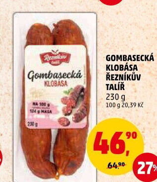 Gombasecká klobása Řezníkův talíř