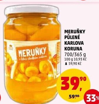 Kompot meruňky Karlova Koruna