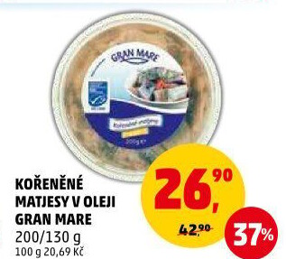 Matjesy kořeněné v oleji Gran Mare