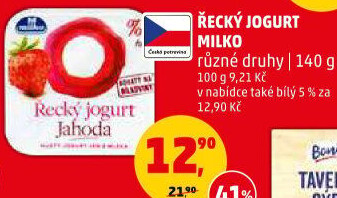 Ochucený jogurt řecký 0% Milko